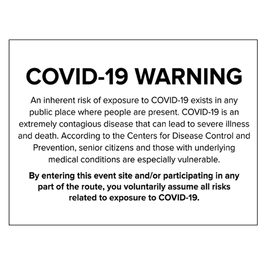 Light the Night - COVID-19 Warning - 24 x 18 Corrugated Plastic Sign (Not Editable)